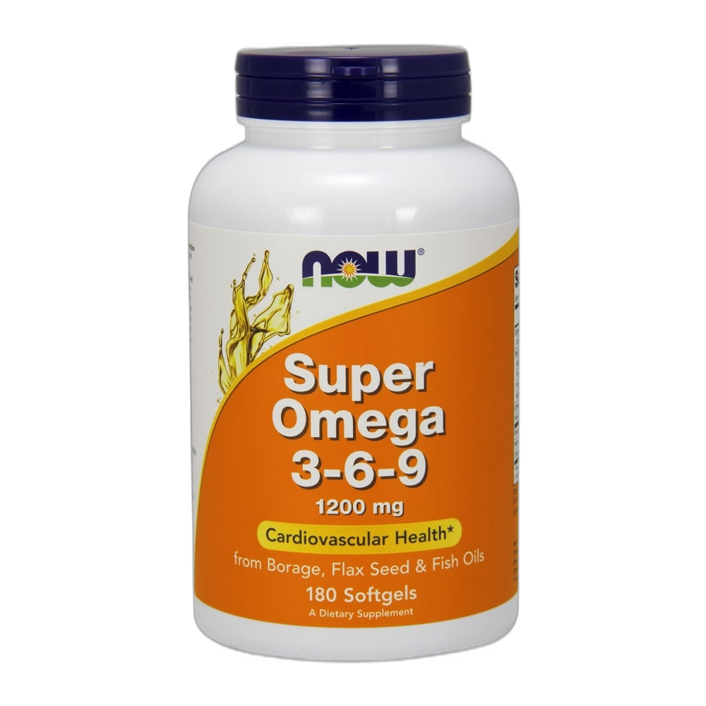 NOW Foods Super Omega 3-6-9, 1200mg - 180 softgels