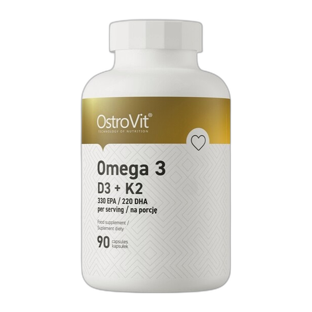 OstroVit Omega 3 D3 + K2 - 90 caps