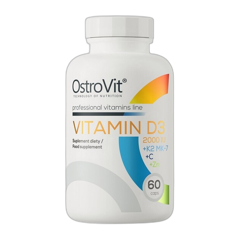 OstroVit Vitamin D3 2000IU + K2 MK-7 + C + Zn - 60 caps