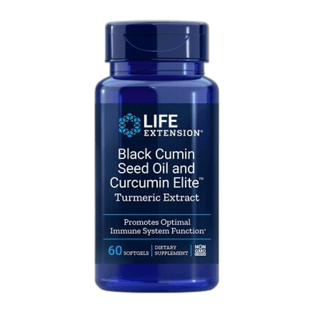 Life Extension Black Cumin Seed Oil and Curcumin Elite Turmeric Extract - 60 softgels