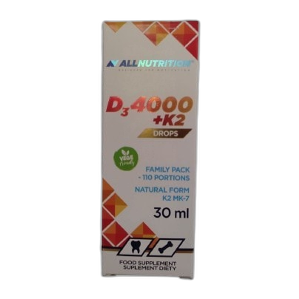Allnutrition Vit D3 4000 + K2 Drops - 30 ml.