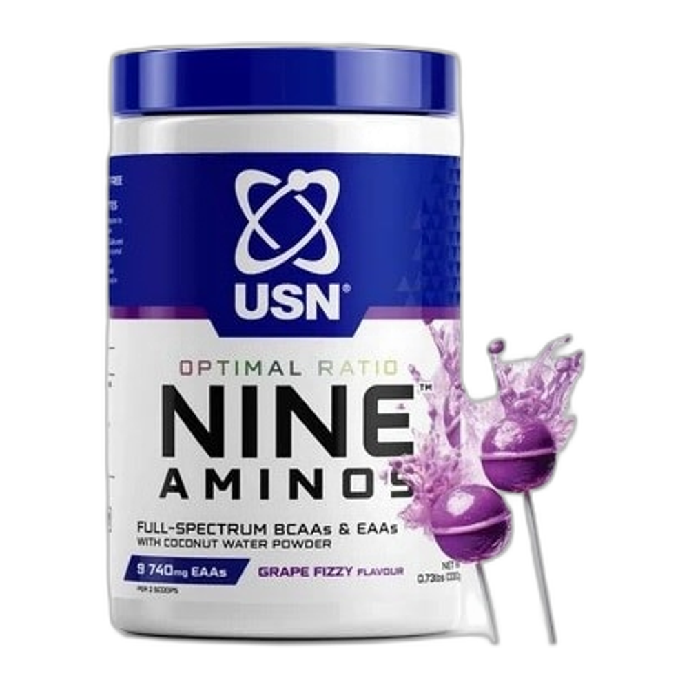 USN Nine Aminos, Grape Fizzy - 330g