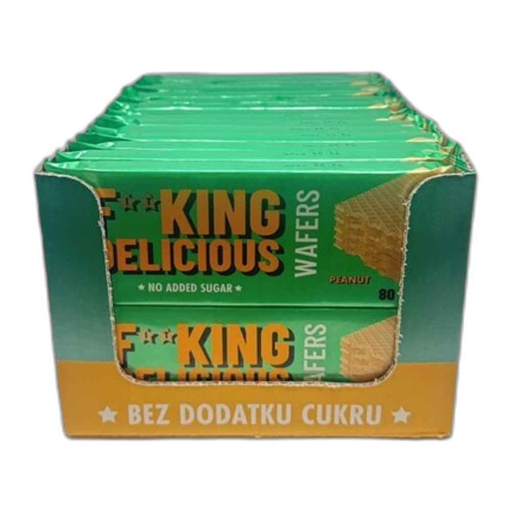 Allnutrition Fitking Delicious Wafers, Peanut - 32 x 80g