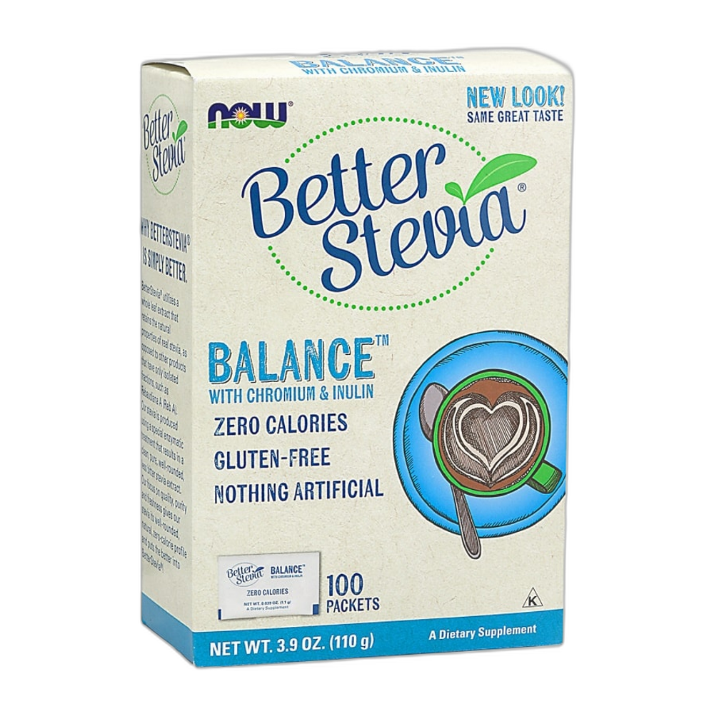 NOW Foods Better Stevia Balance with Chromium & Inulin - 100 packets
