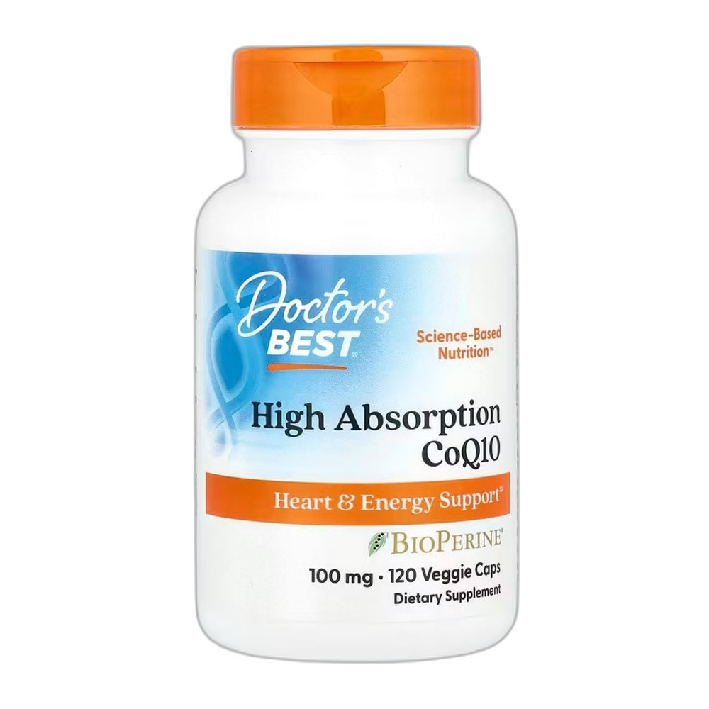 Doctor's Best High Absorption CoQ10 with BioPerine, 100mg - 120 vcaps