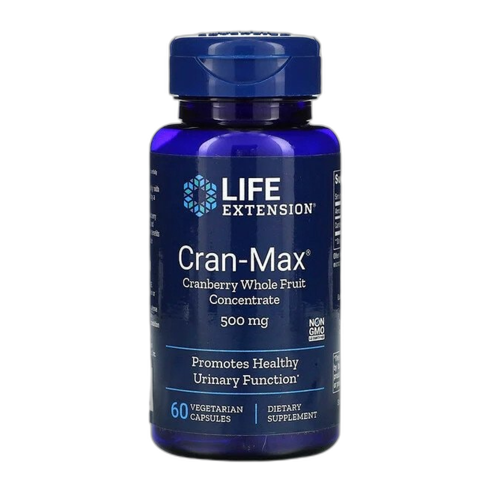Life Extension Cran-Max Cranberry Whole Fruit Concentrate, 500mg - 60 vcaps