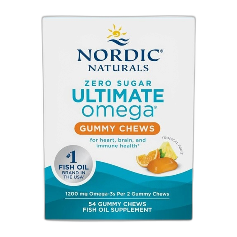 Nordic Naturals Ultimate Omega Gummy Chews, 1200mg Tropical Fruit - 54 gummies