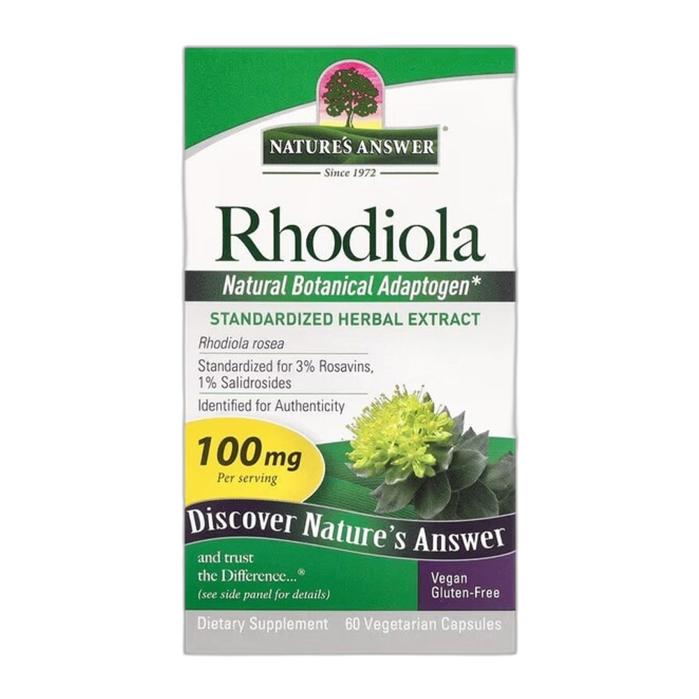 Nature's Answer Rhodiola Root, 100mg - 60 vcaps