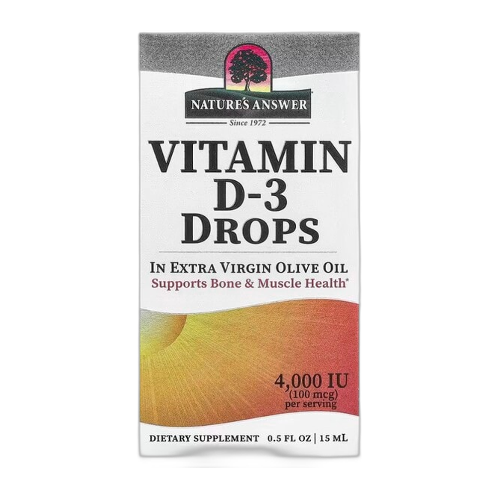 Nature's Answer Vitamin D-3 Drops, 4000IU - 15 ml.