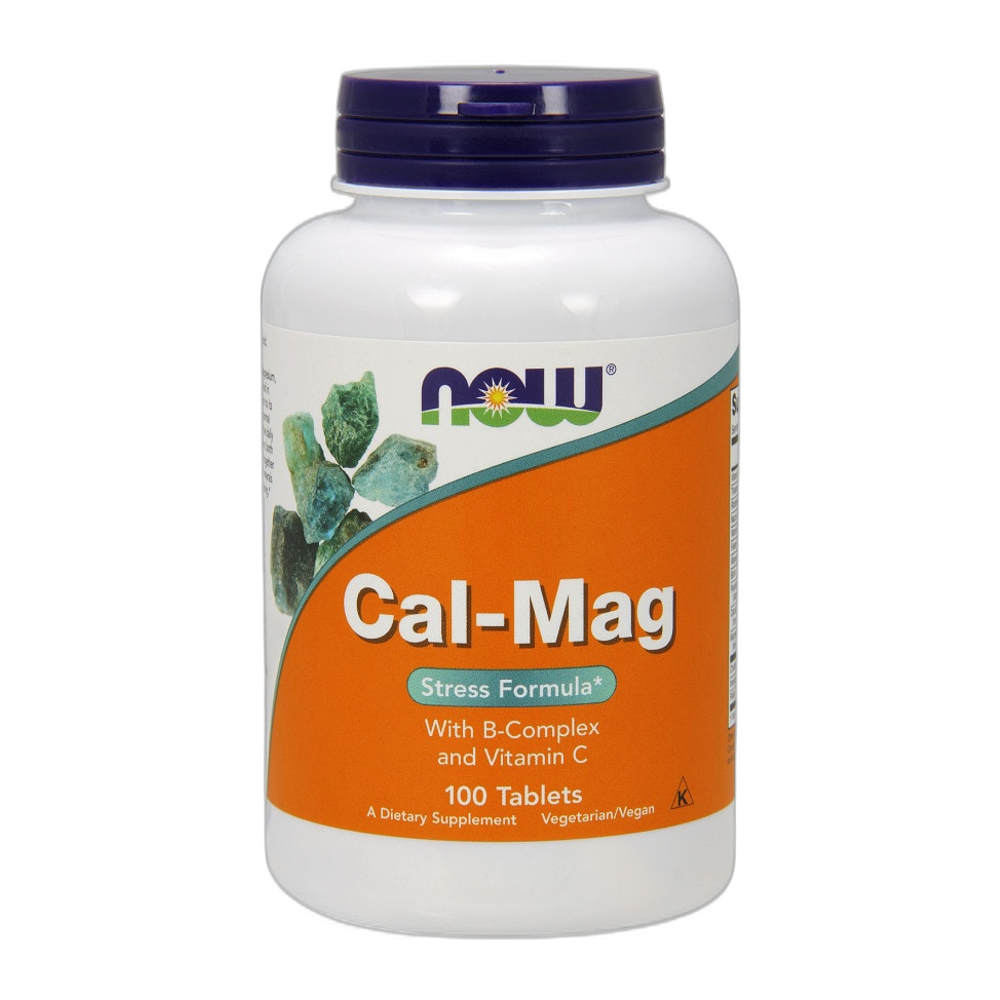 NOW Foods Cal-Mag with B-Complex and Vitamin C - 100 tablets