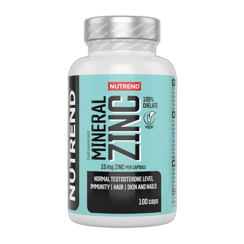 Nutrend Mineral Zinc 100% Chelate, 15mg - 100 vcaps