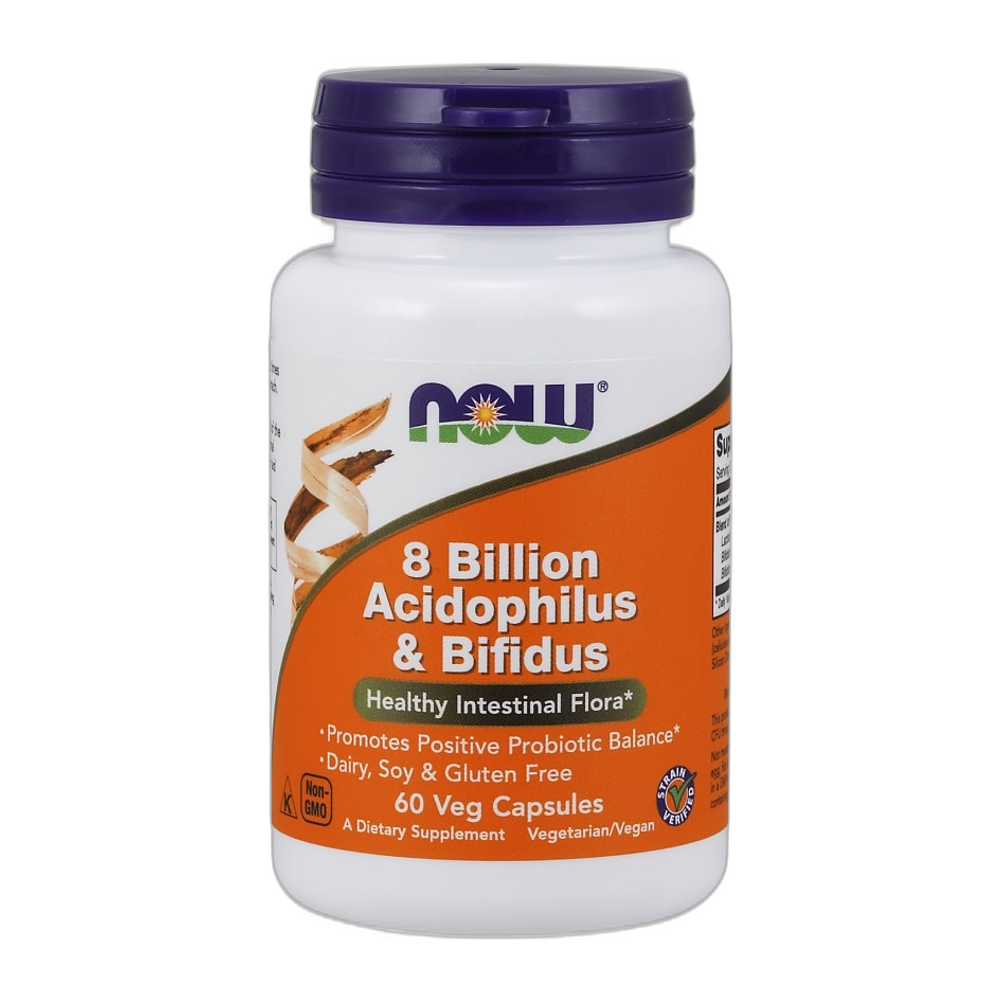 NOW Foods 8 Billion Acidophilus & Bifidus - 60 vcaps