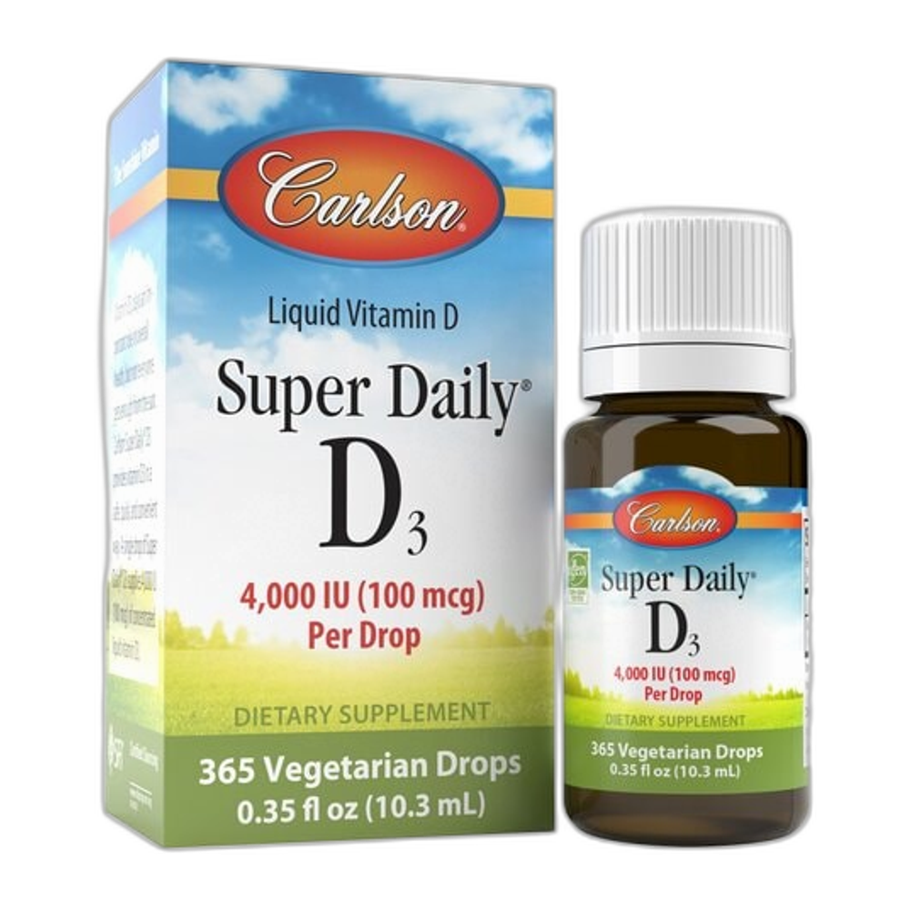 Carlson Labs Super Daily D3, 4000 IU - 10 ml.