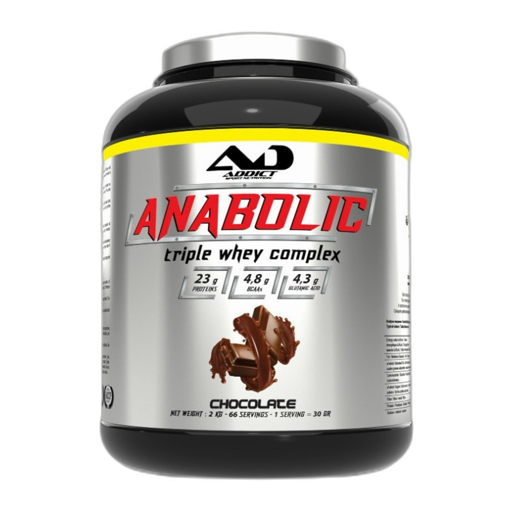 Addict Sport Nutrition Anabolic Triple Whey Complex, Chocolate - 2000g