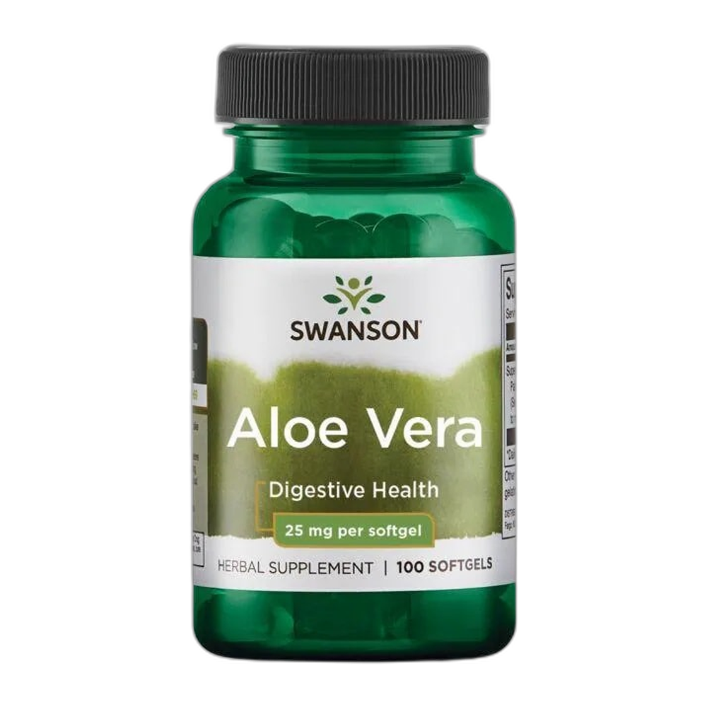 Swanson Aloe Vera, 25mg - 100 softgels
