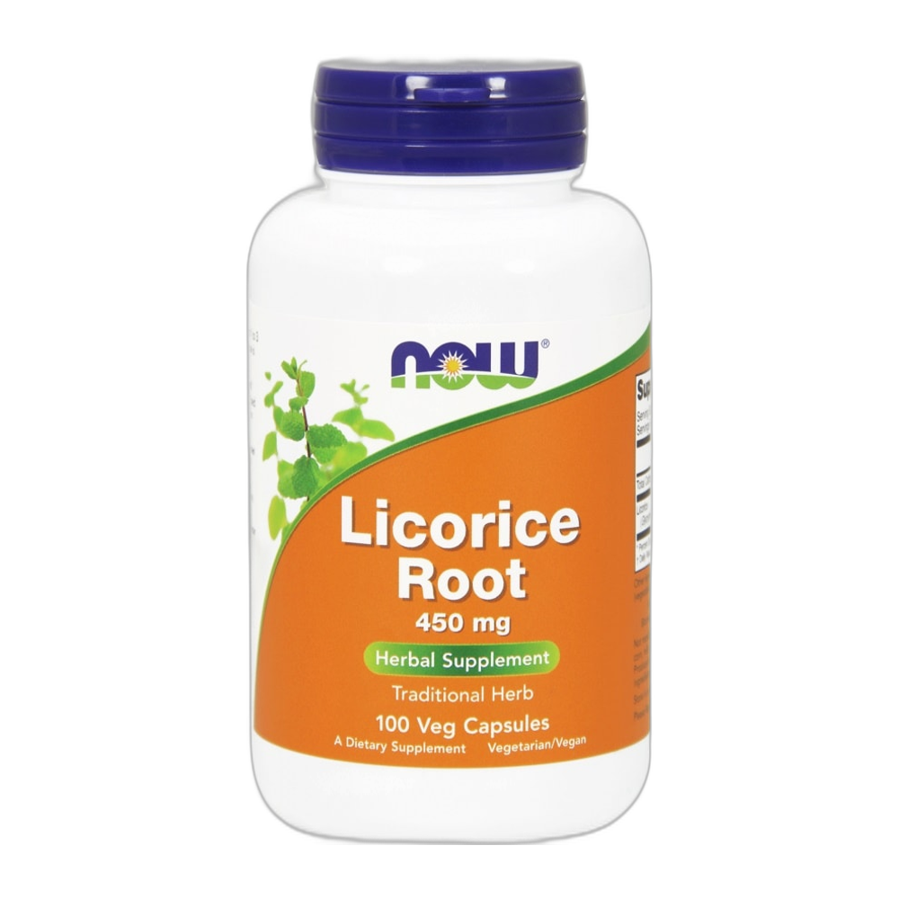 NOW Foods Licorice Root, 450mg - 100 vcaps