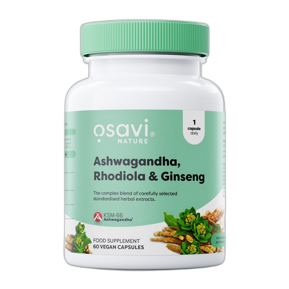 Osavi Ashwagandha + Rhodiola & Ginseng - 60 vegan caps