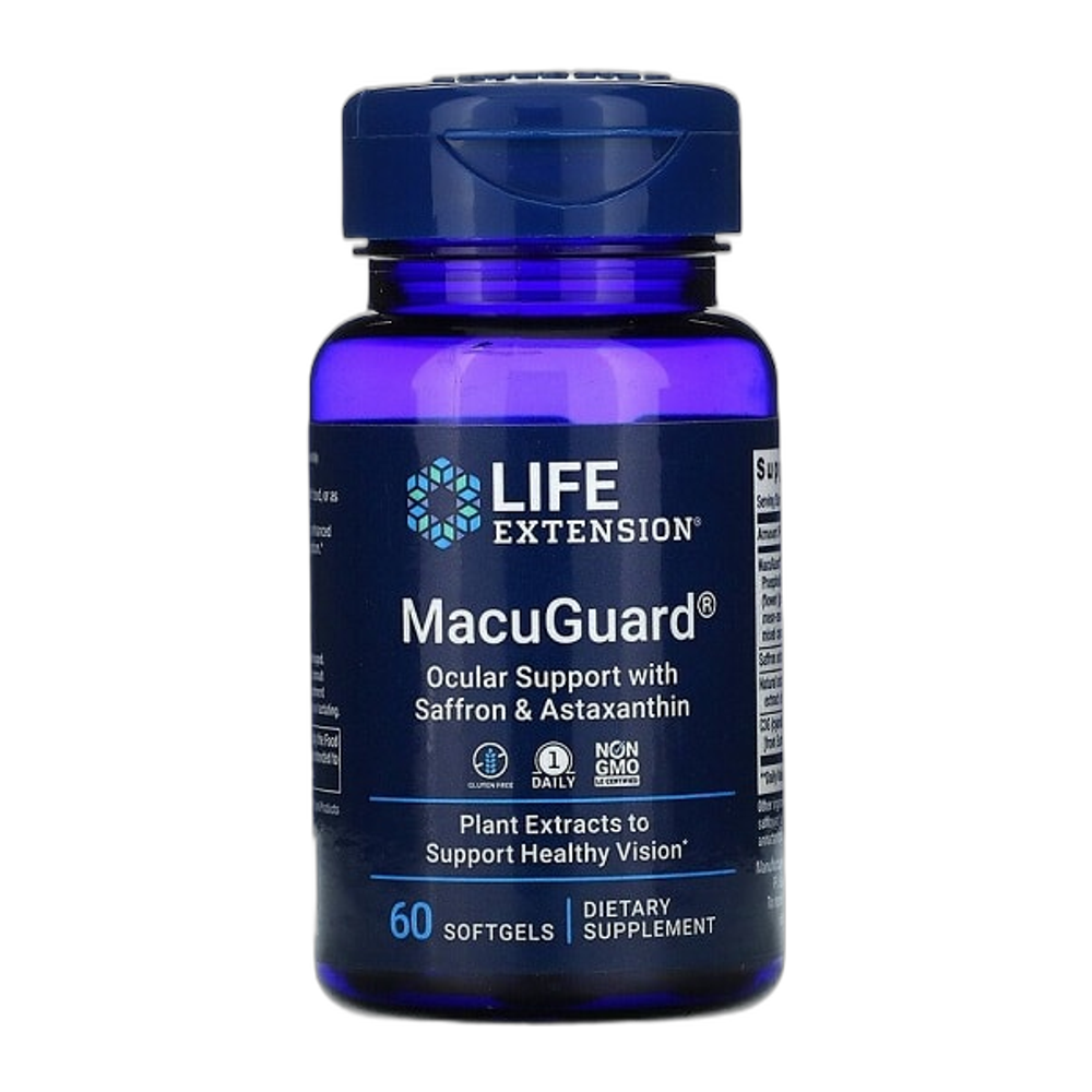 Life Extension MacuGuard Ocular Support with Saffron & Astaxanthin - 60 softgels