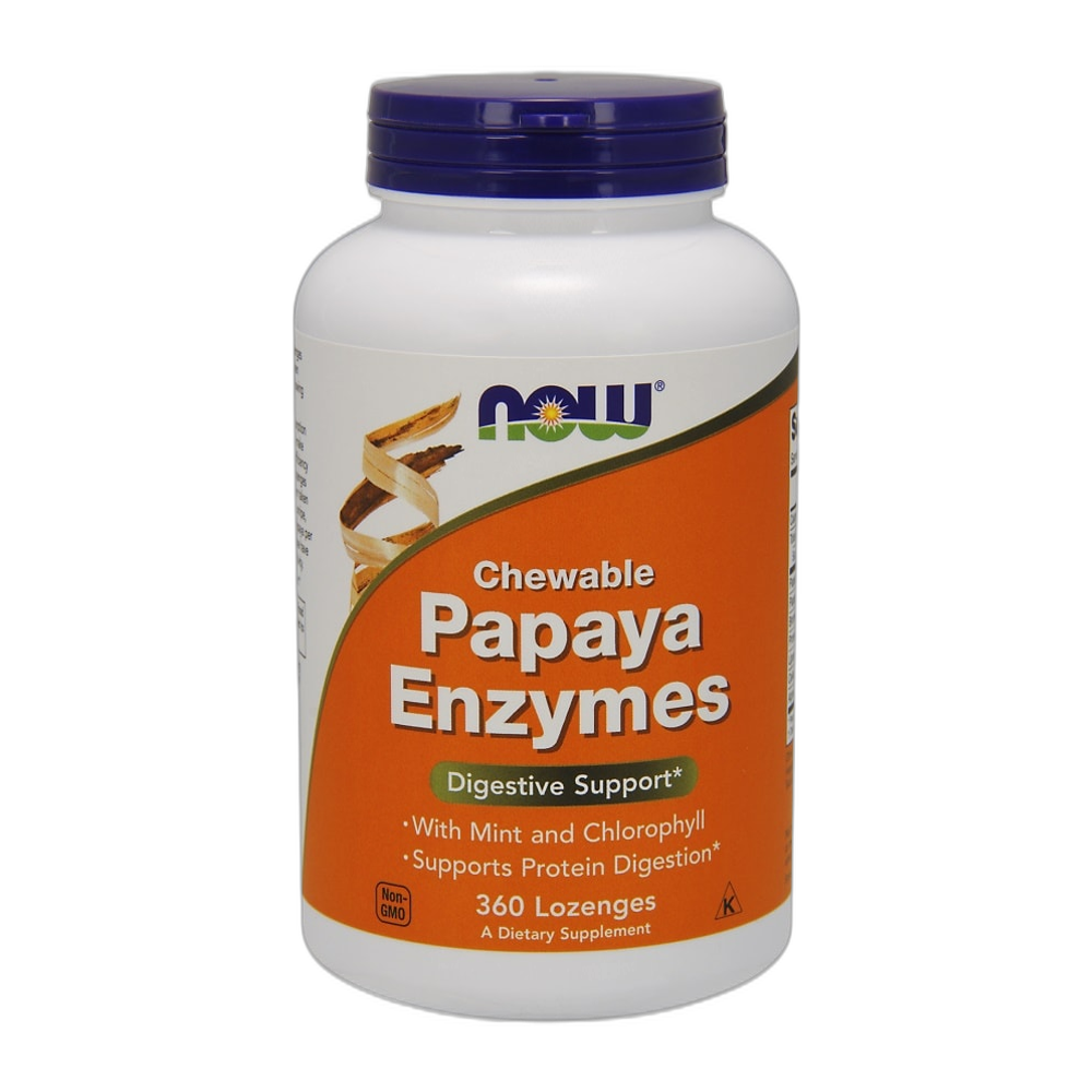 NOW Foods Papaya Enzyme, Chewable - 360 lozenges