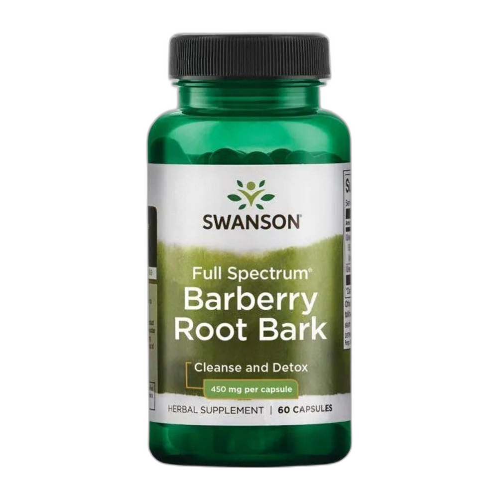Swanson Full Spectrum Barberry Root Bark, 450mg  - 60 caps