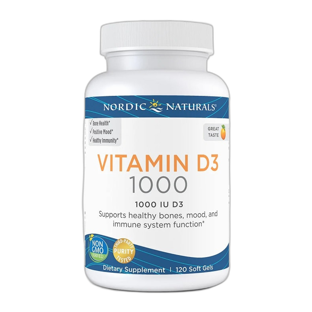 Nordic Naturals Vitamin D3, 1000 IU Orange - 120 softgels