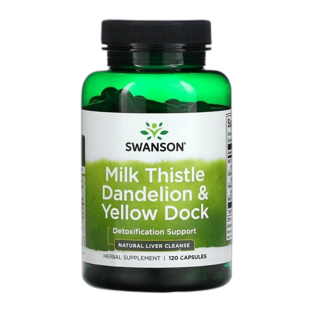 Swanson Milk Thistle Dandelion & Yellow Dock - 120 caps
