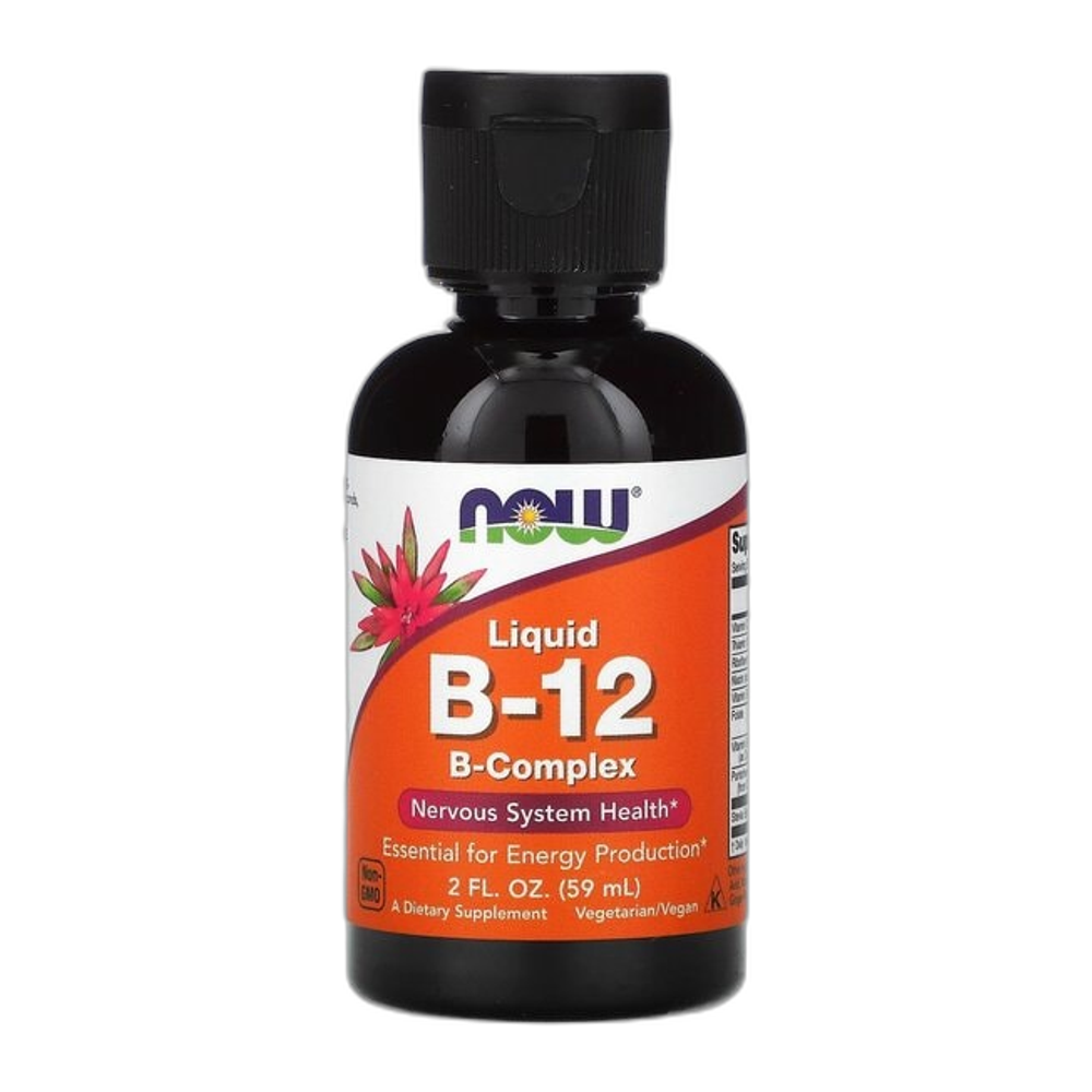 NOW Foods Vitamin B-12 Liquid B-Complex - 59 ml.