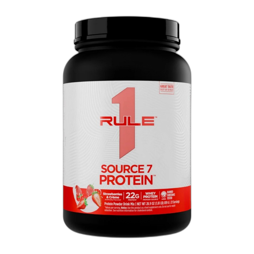 Rule One Source7 Protein, Strawberries & Creme - 819g