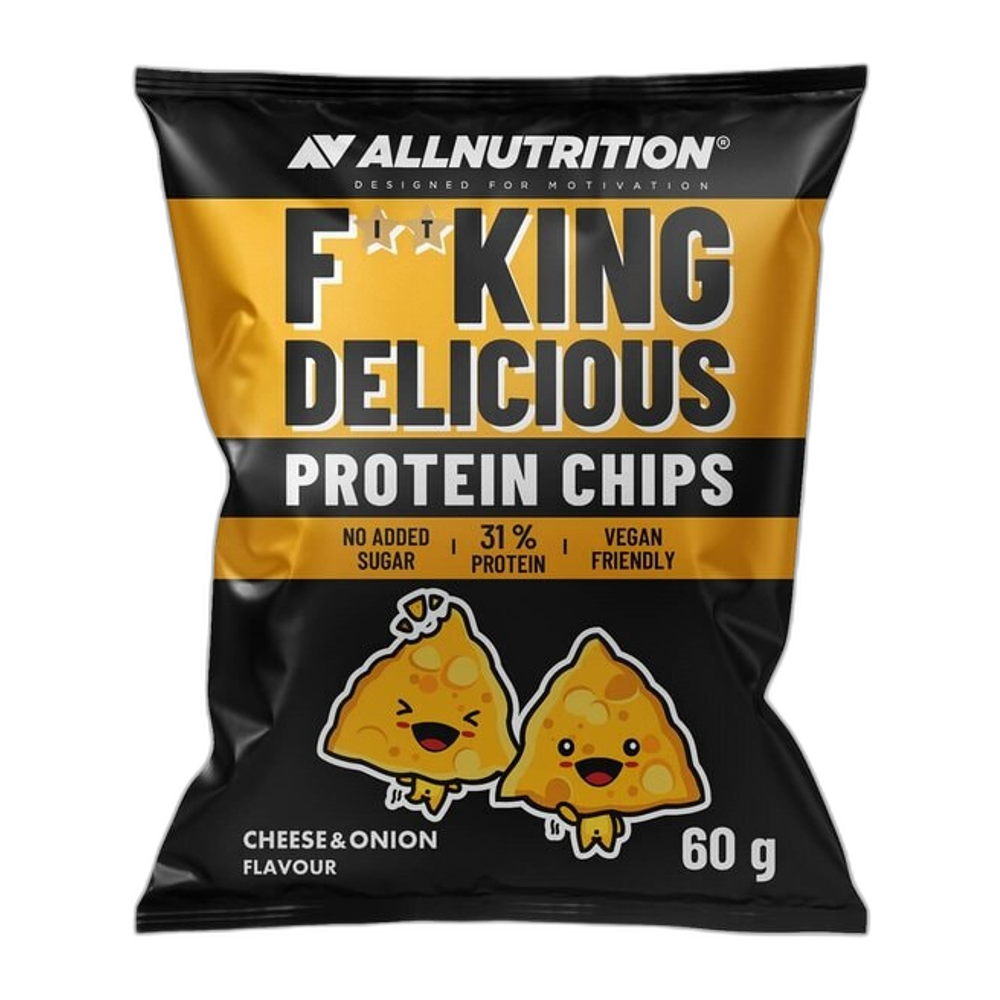 Allnutrition Fitking Delicious Protein Chips, Cheese and Onion - 60g