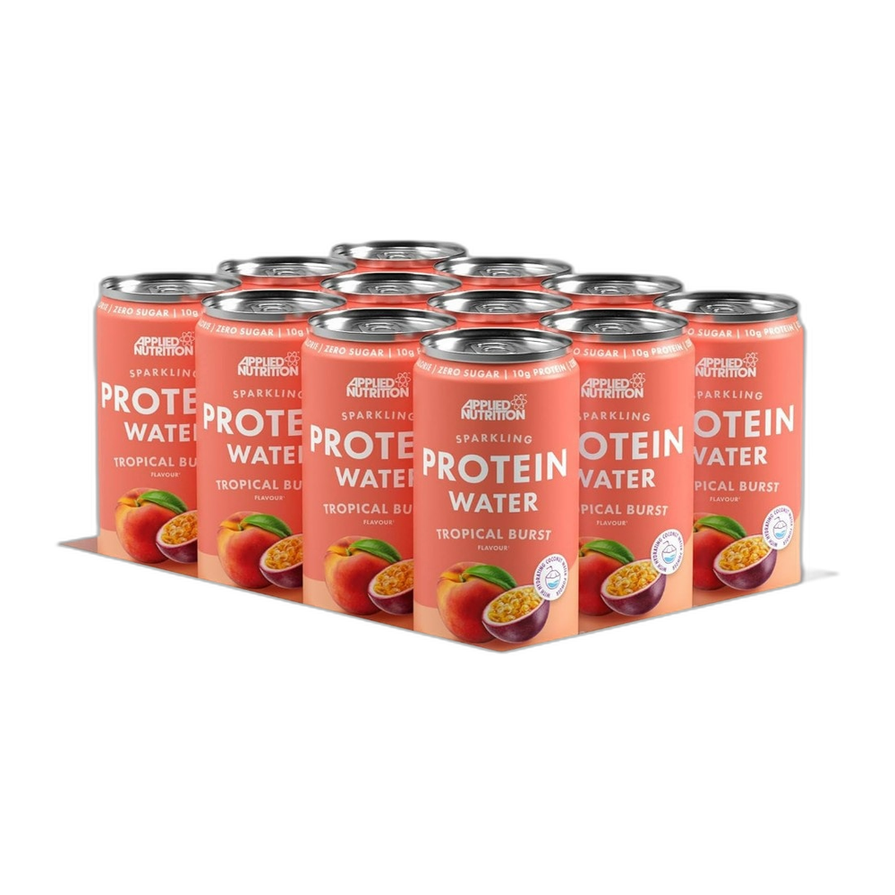 Applied Nutrition Sparkling Protein Water, Tropical Burst - 12 x 330 ml.