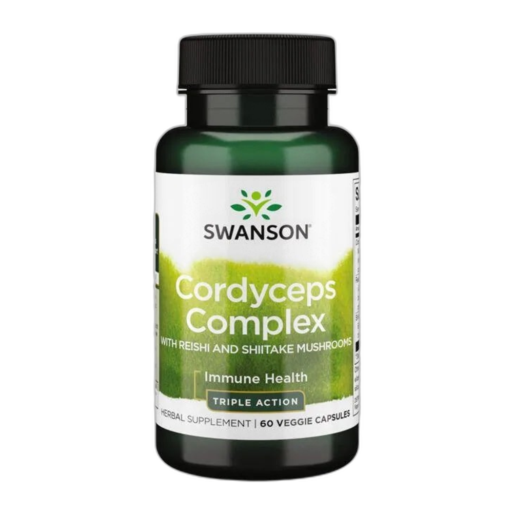 Swanson Cordyceps Complex with Reishi and Shiitake Mushrooms - 60 vcaps