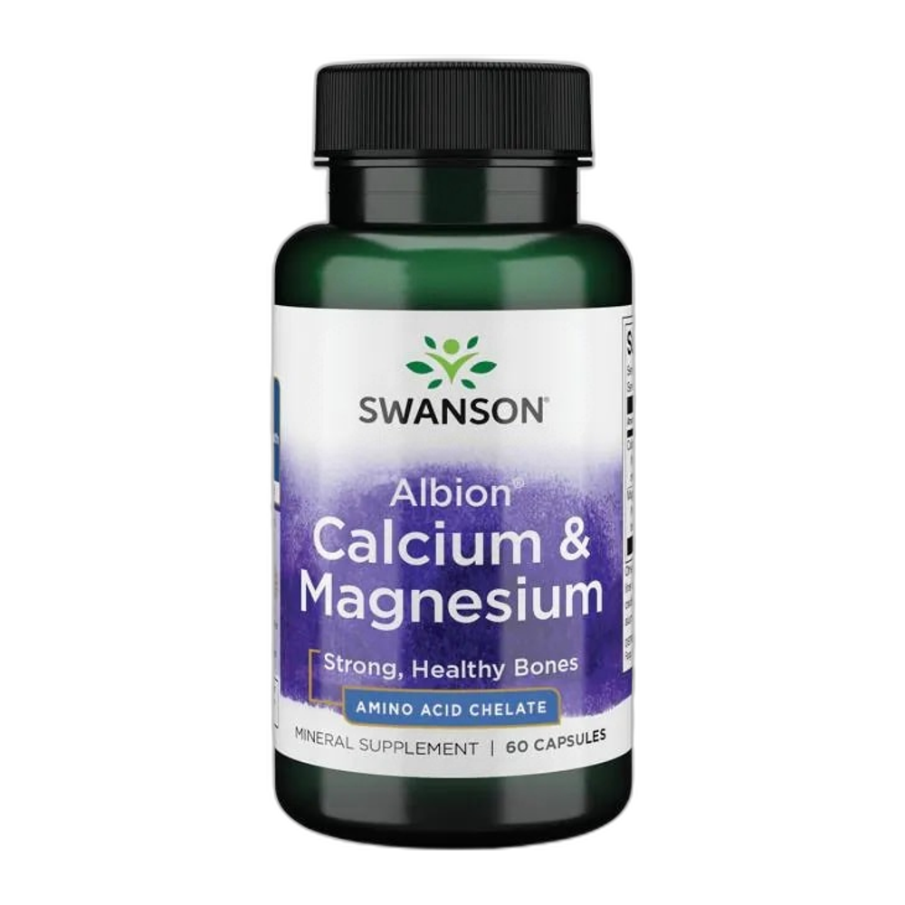 Swanson Albion Calcium & Magnesium - 60 caps