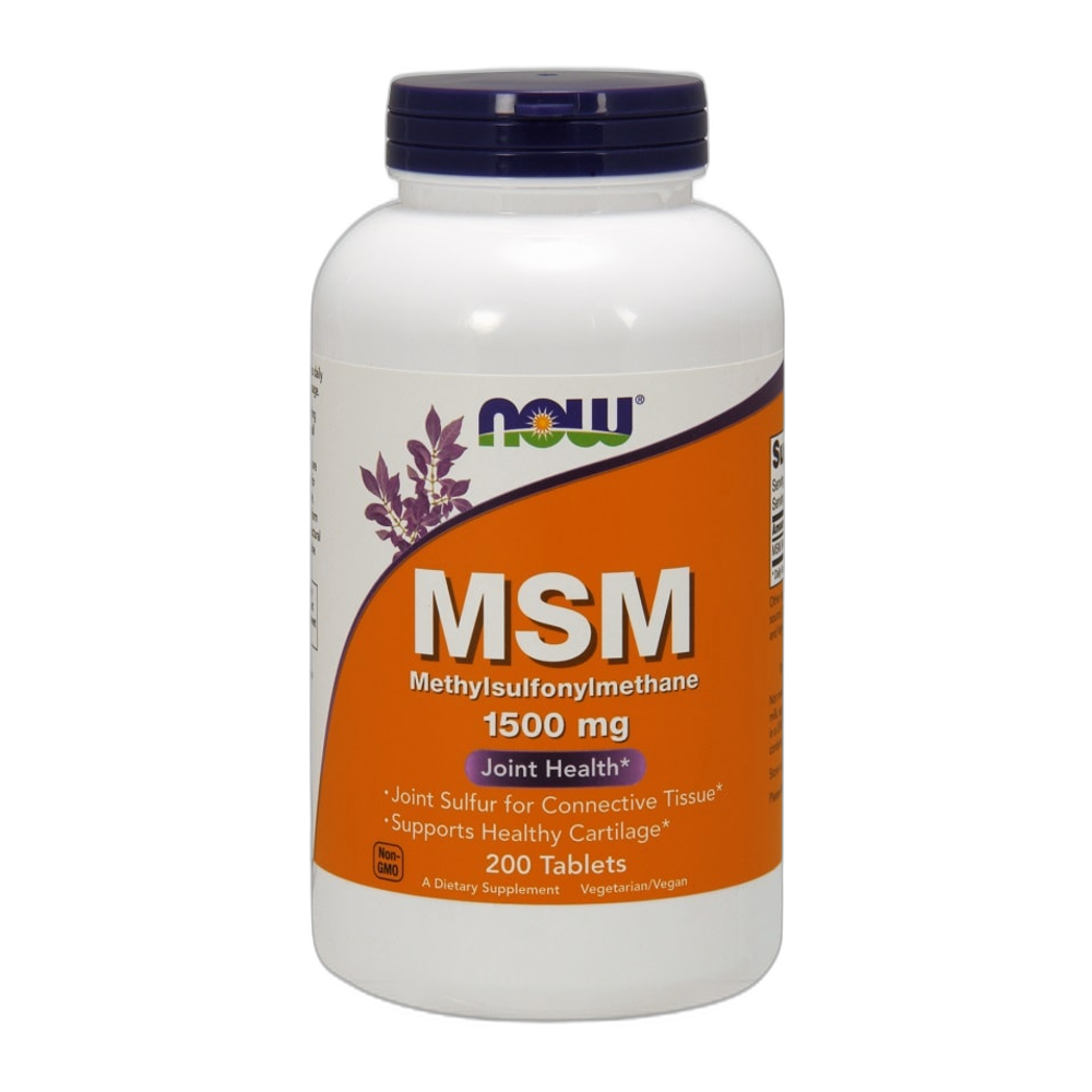 NOW Foods MSM Methylsulphonylmethane, 1500mg - 200 tabs