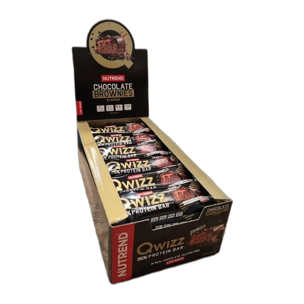 Nutrend Qwizz 35% Protein Bar, Chocolate Brownies - 24 x 60g