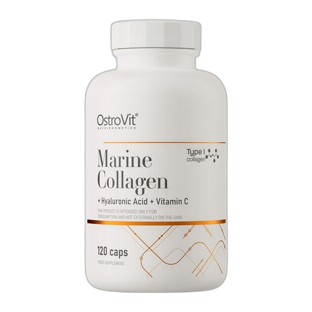 OstroVit Marine Collagen + Hyaluronic Acid + Vitamin C - 120 caps
