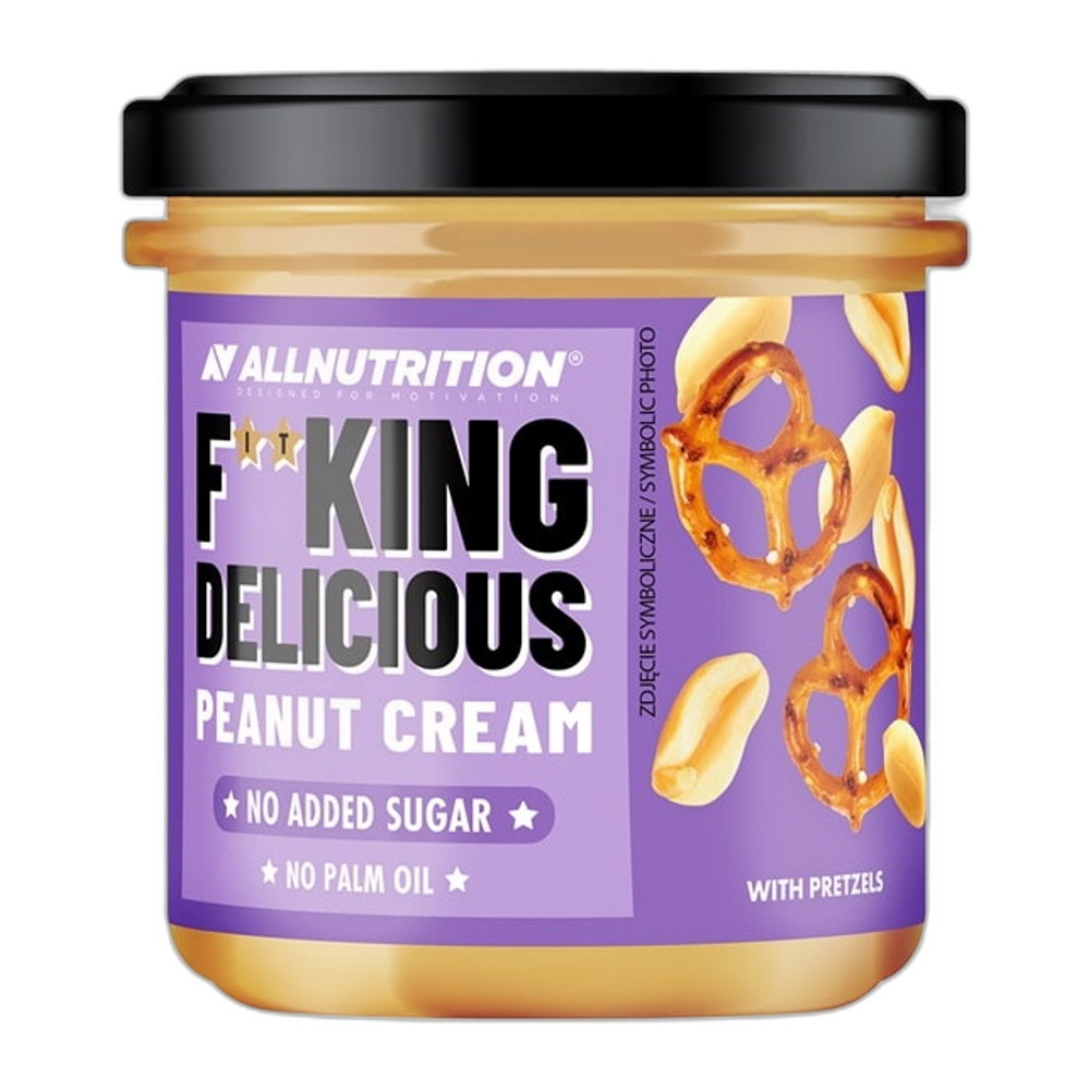 Allnutrition Fitking Delicious Peanut Cream, with Pretzels - 350g