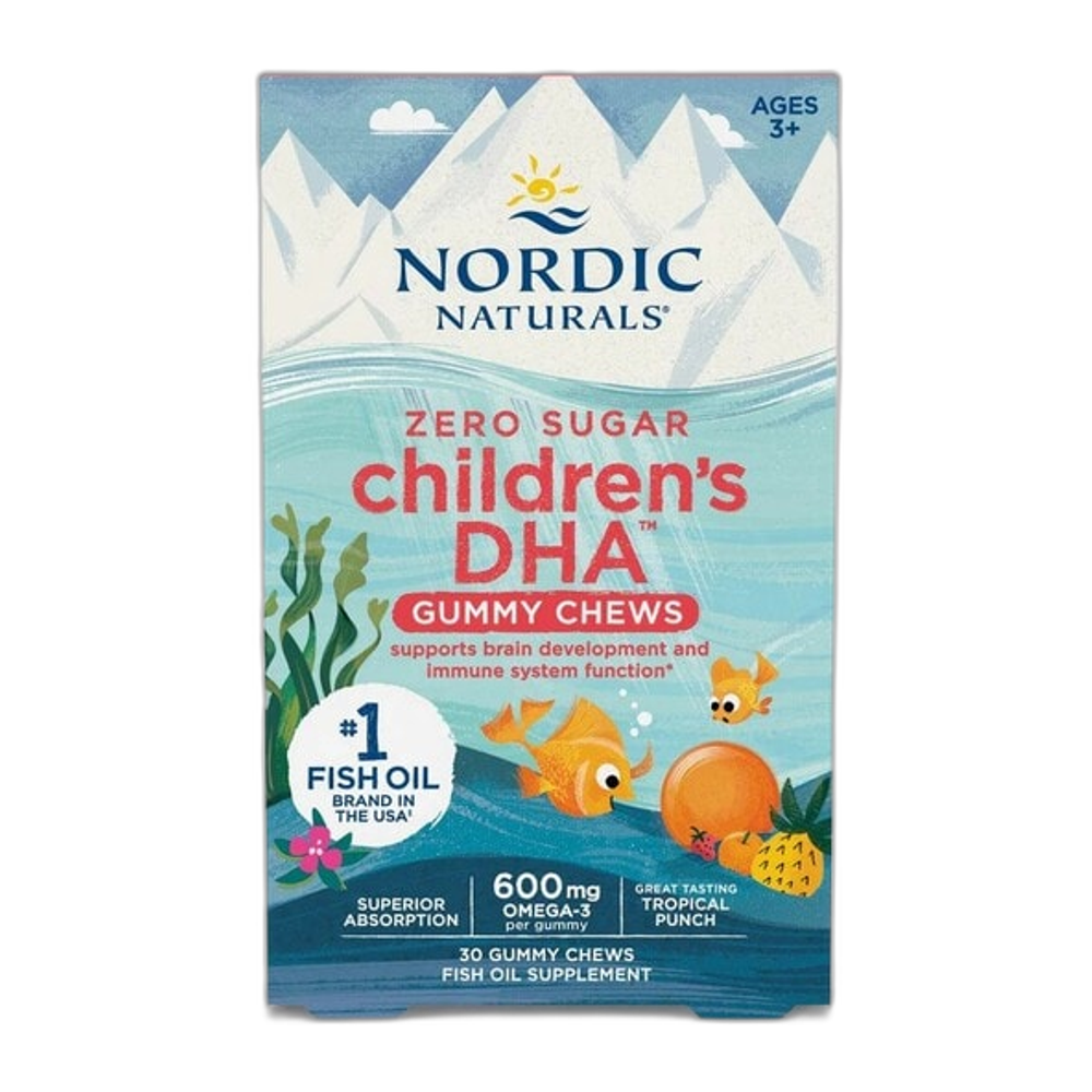 Nordic Naturals Children's DHA Gummy Chews 600mg, Tropical Punch - 30 gummies