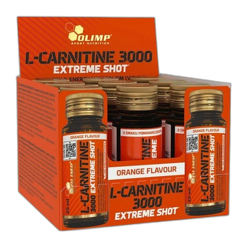 Olimp Nutrition L-Carnitine 3000 Extreme Shot, Orange - 9 x 25 ml.