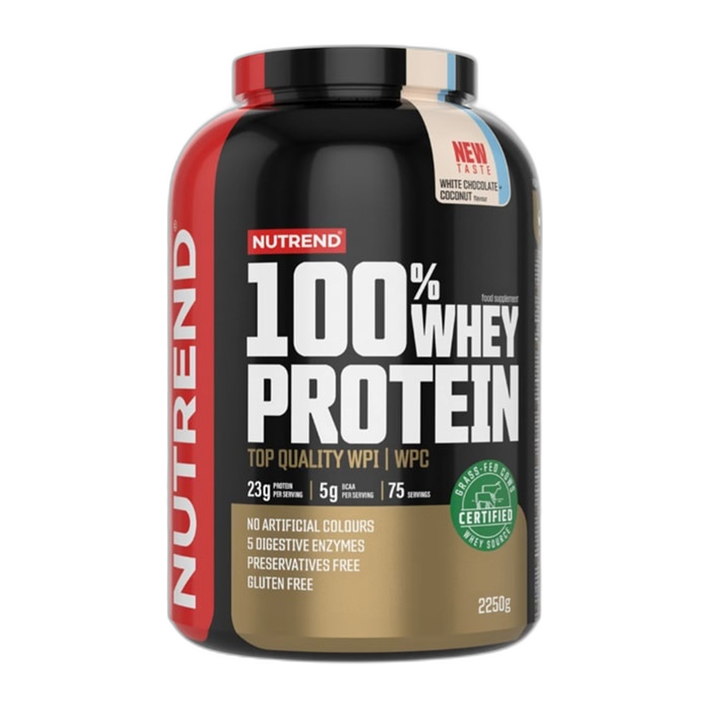 Nutrend 100% Whey Protein, White Chocolate + Coconut - 2250g