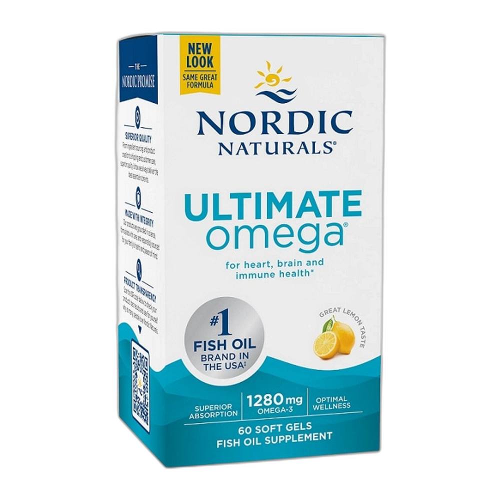 Nordic Naturals Ultimate Omega, 1280mg Lemon (EAN 768990017902) - 60 softgels
