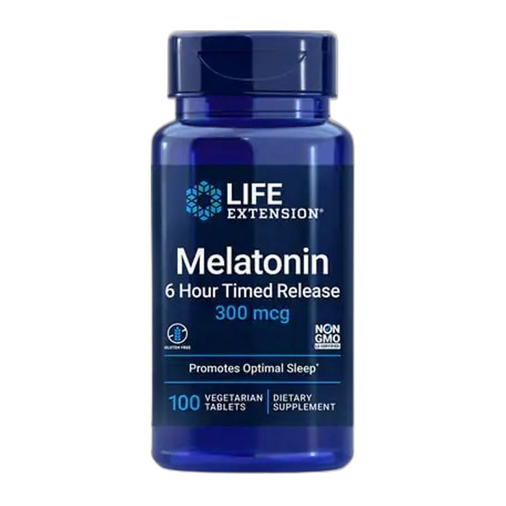 Life Extension Melatonin 6 Hour Timed Release, 300mcg - 100 vegetarian tabs