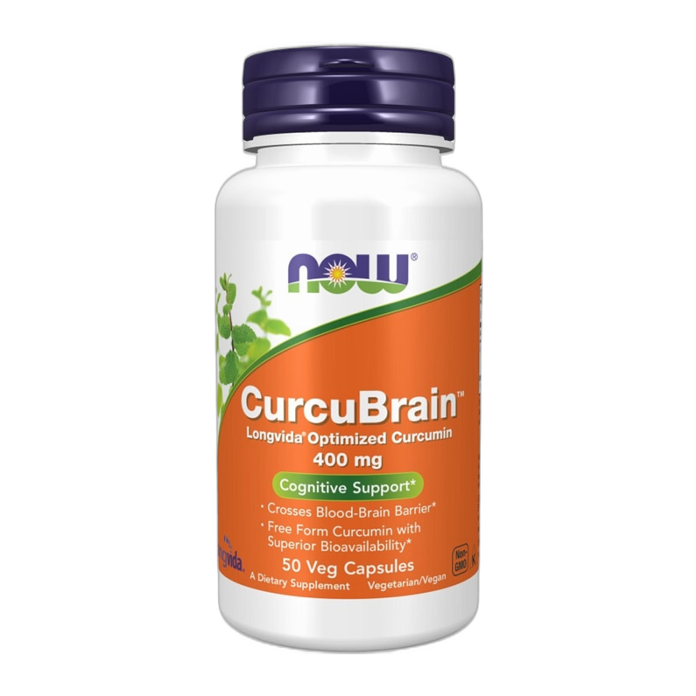 NOW Foods CurcuBrain, 400mg - 50 vcaps