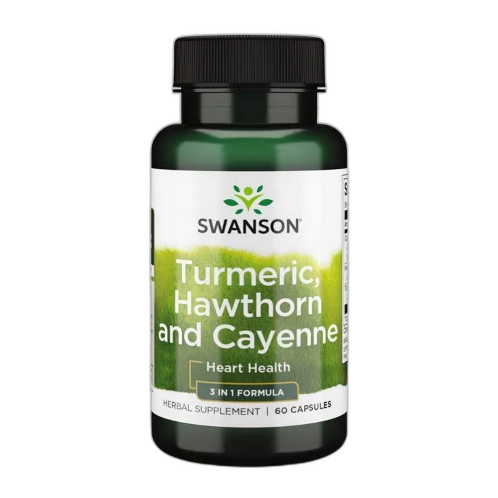 Swanson Turmeric, Hawthorn and Cayenne - 60 caps