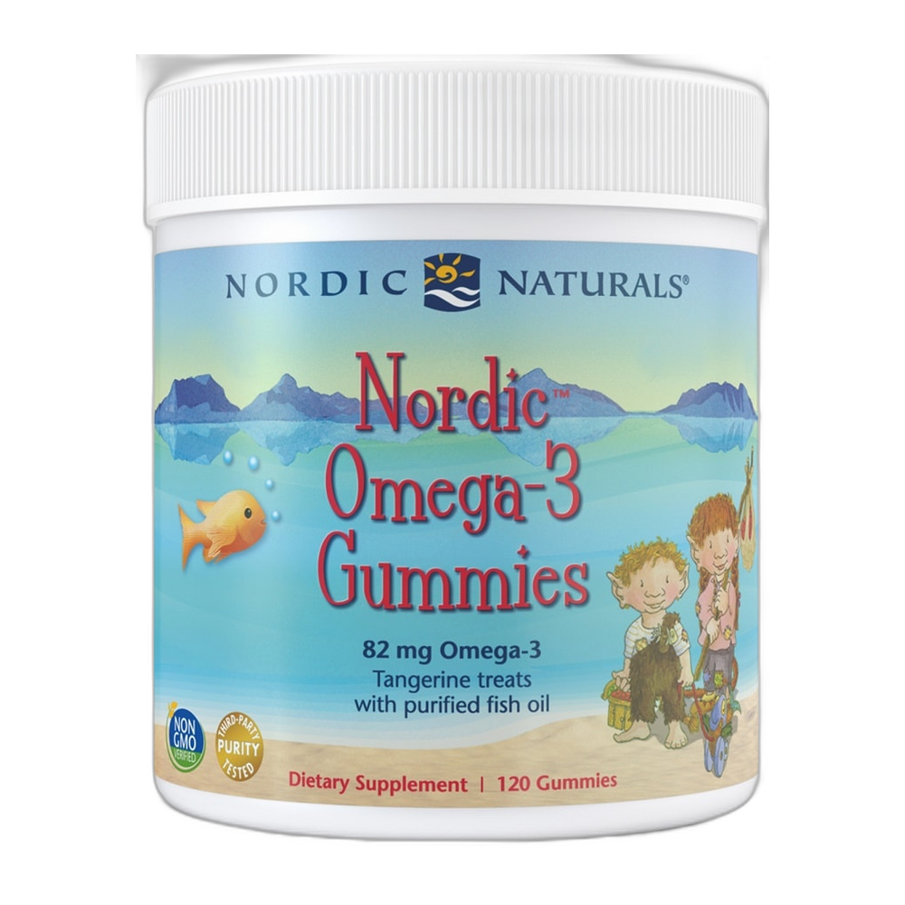 Nordic Naturals Nordic Omega-3 Gummies, 82mg Tangerine Treats - 120 gummies