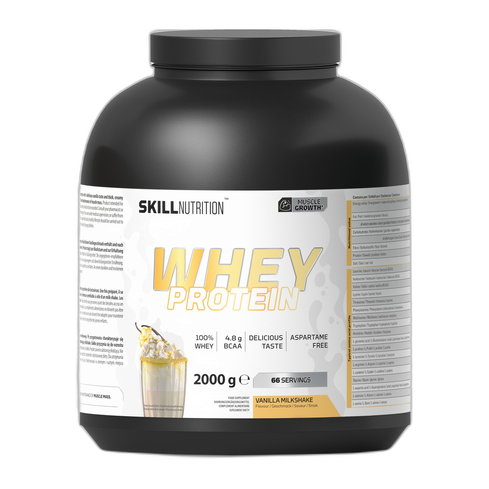 Skill Nutrition Whey Protein Powder, Vanilla Milkshake - 2000g