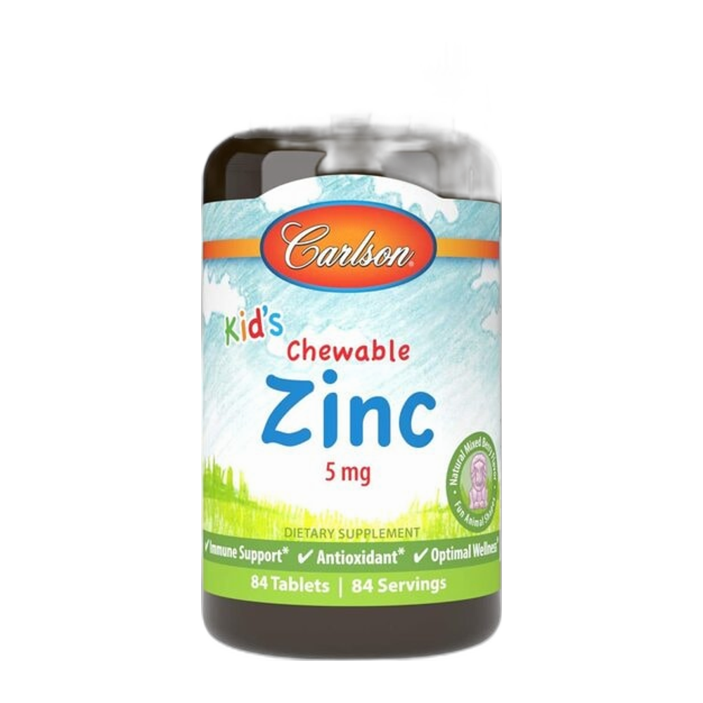 Carlson Labs Kid's Chewable Zinc, Natural Mixed Berry - 84 tablets
