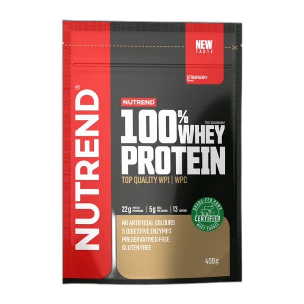 Nutrend 100% Whey Protein, Strawberry - 400g