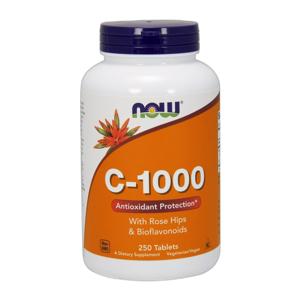 NOW Foods Vitamin C-1000 with Rose Hips & Bioflavonoids - 250 tablets