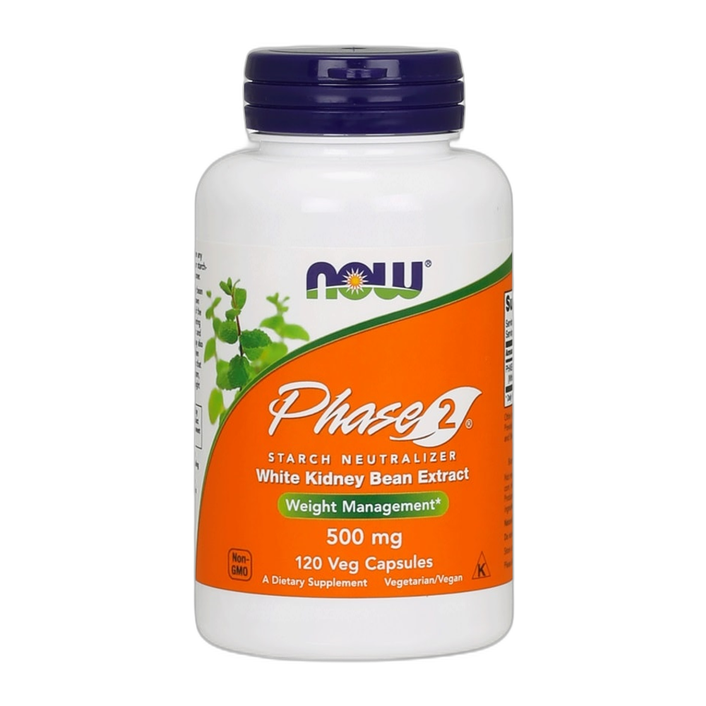 NOW Foods Phase 2 - White Kidney Bean Extract, 500mg - 120 vcaps