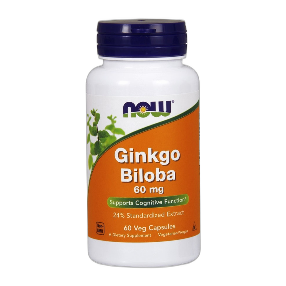 NOW Foods Ginkgo Biloba, 60mg - 60 vcaps